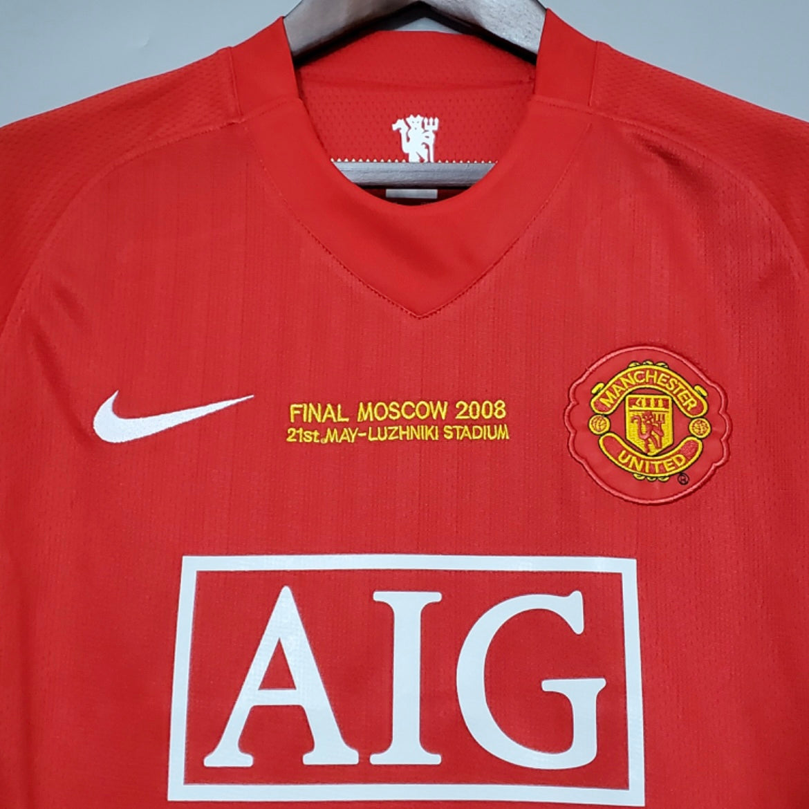 Man united Retro 07/08 Final Champions Manga corta