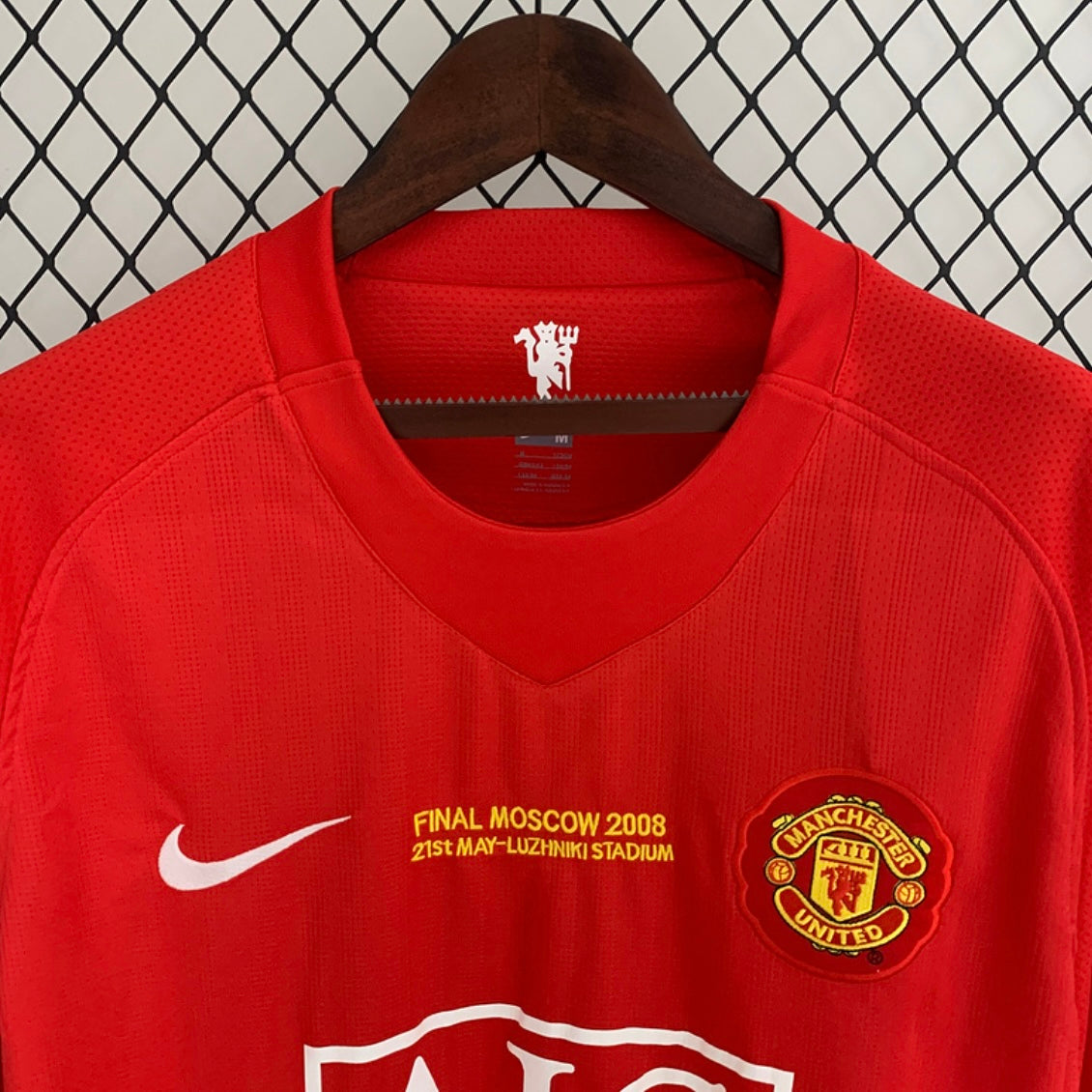Man United Retro 07/08 Final Champions Manga Larga