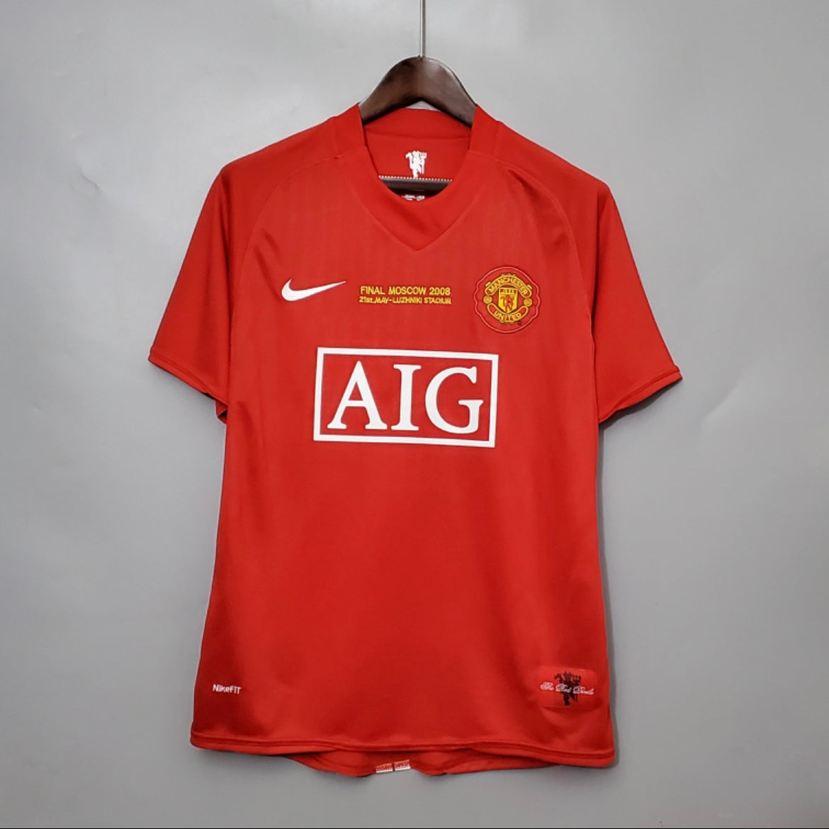 Man united Retro 07/08 Final Champions Manga corta