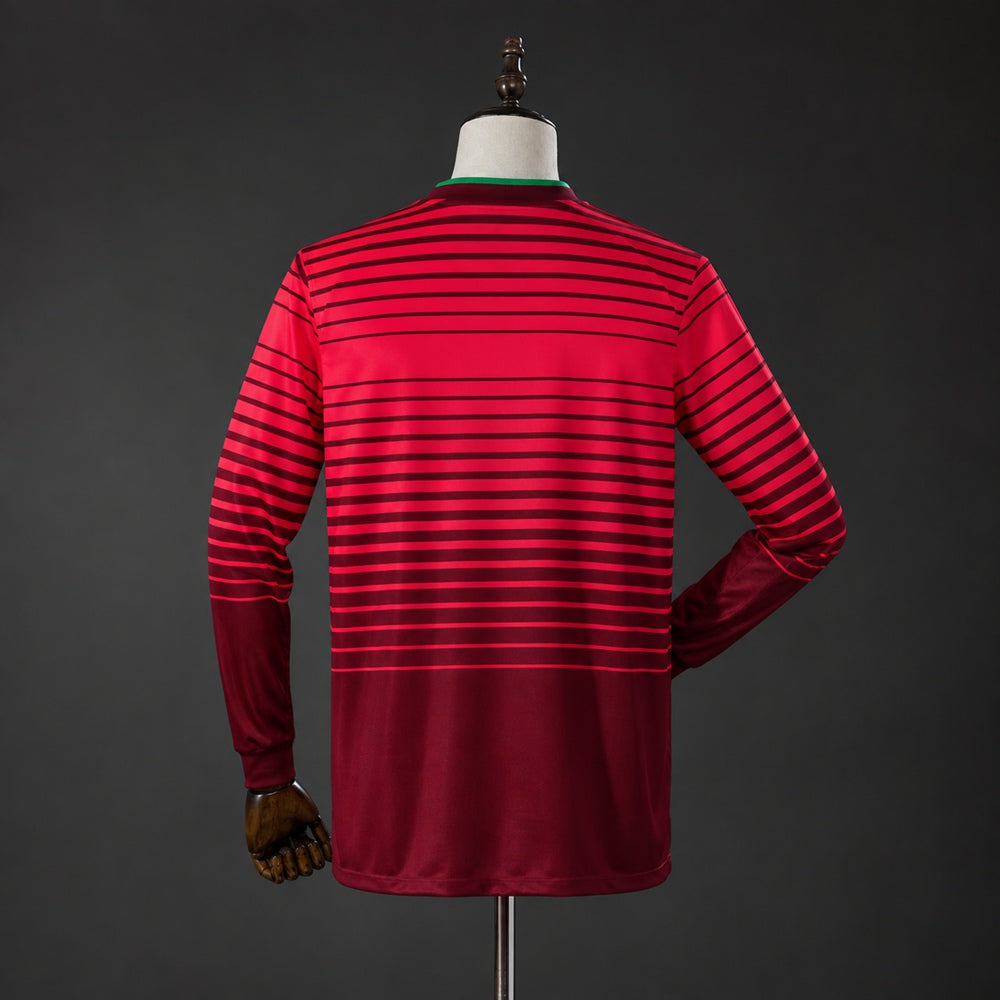 Camiseta Portugal Retro Local 2014 Manga Larga